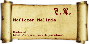 Noficzer Melinda névjegykártya